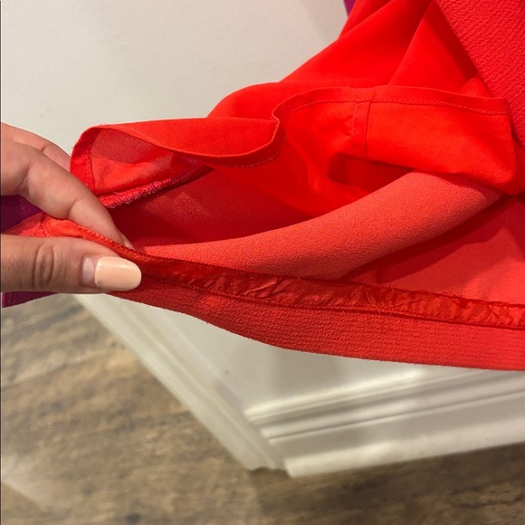 BCBGMaxAzria Vibrant Orange and Purple Maxi Dress - Picture 10 of 14